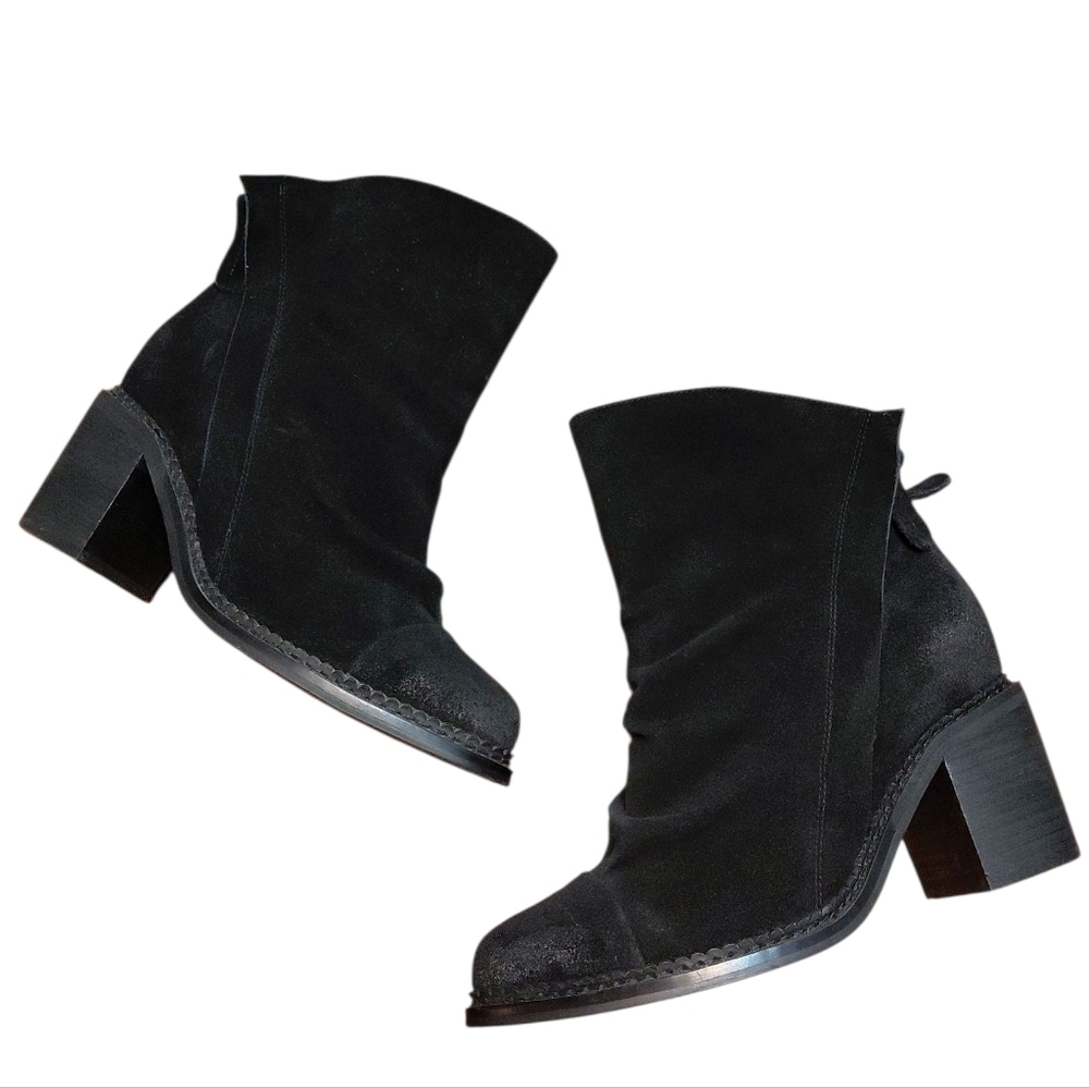 Sbicca Black Suede Ankle Boots Women's Size 7 Black Booties